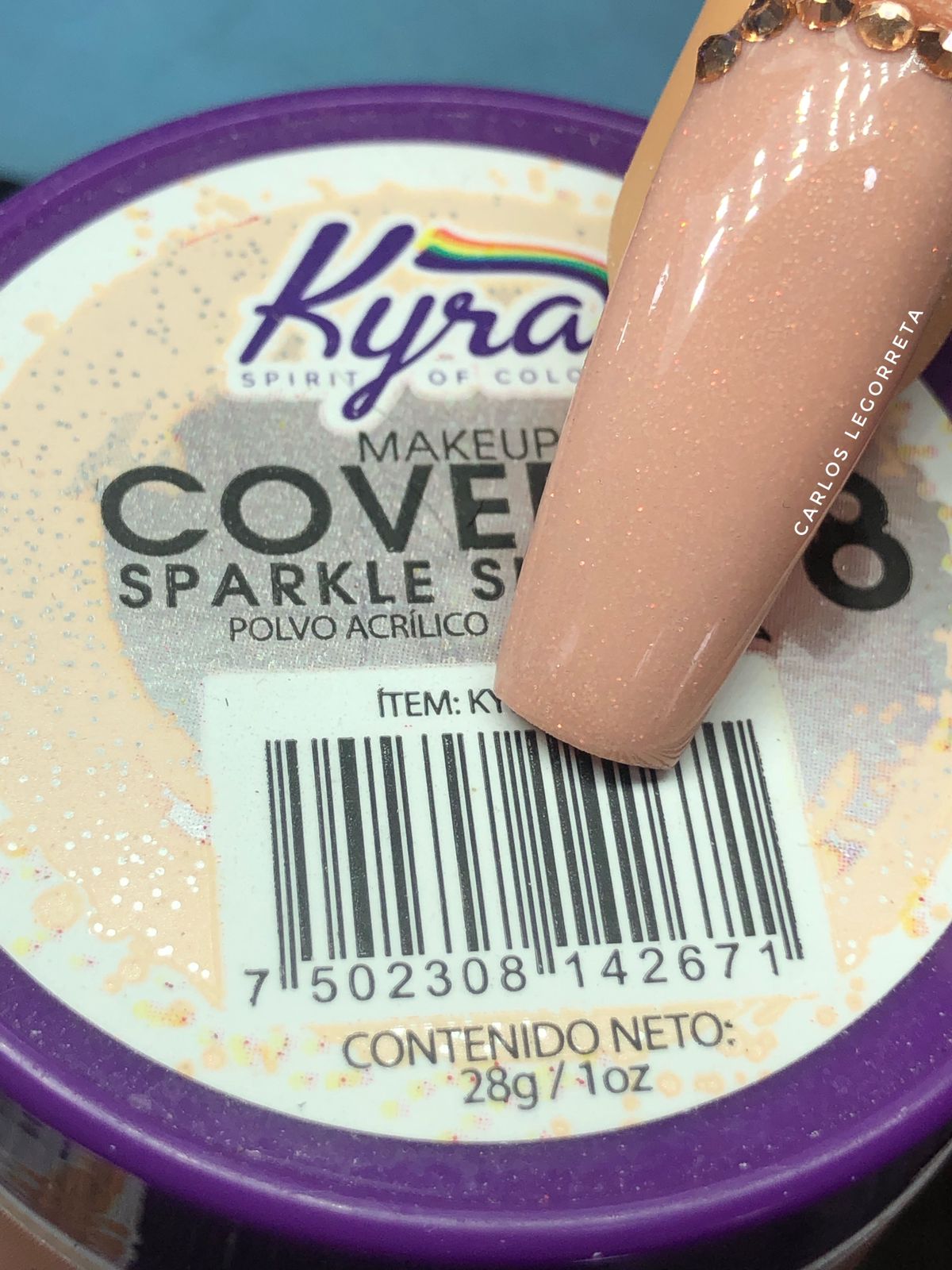 Kyra Spirit - Acrilico Makeup Cover Sparkle Skin 28grs #8