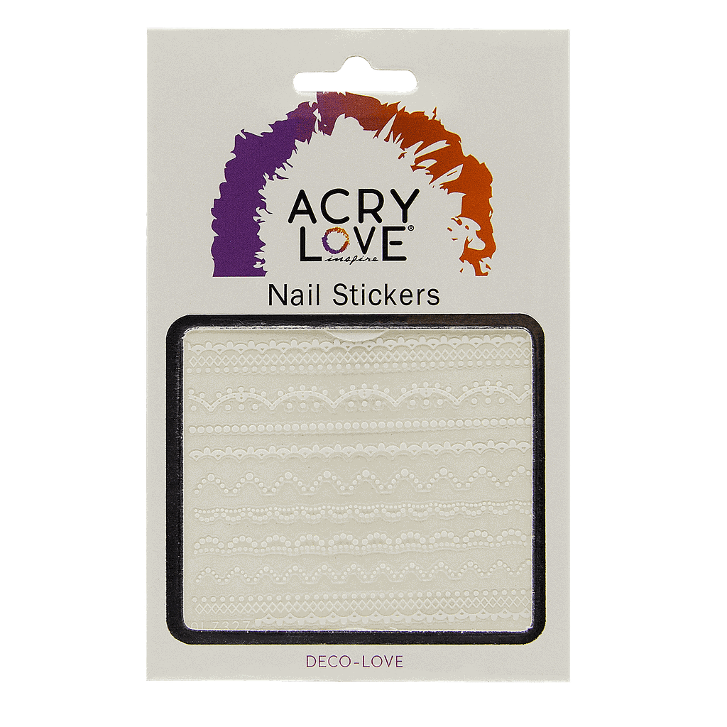 Acrylove - NAIL STICKERS BLANCO GRECAS Y FIGURAS