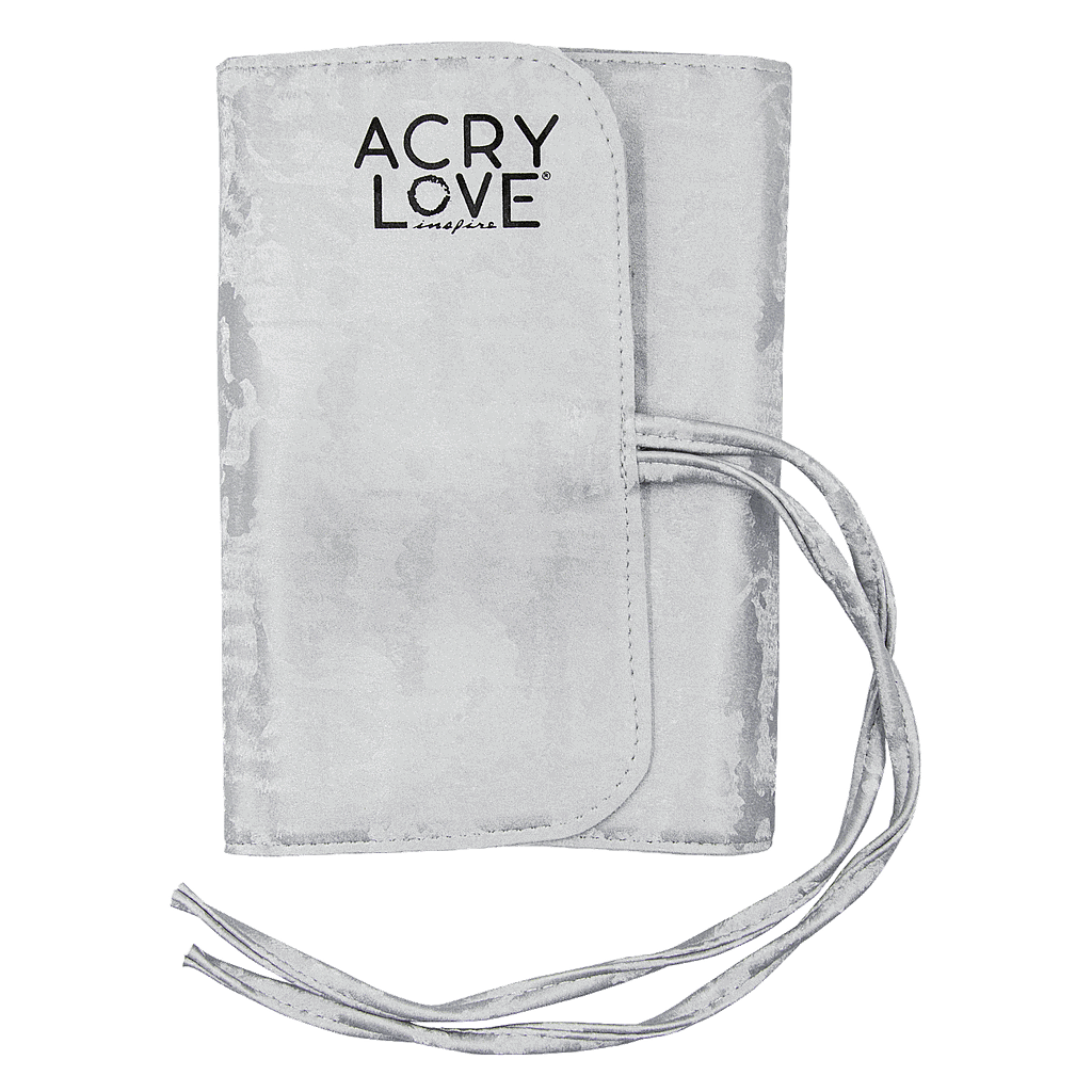 Acrylove - PORTA PINCEL ENROLLABLE PLATA VELVET