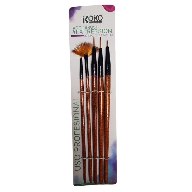 Koko Nails - Expression Juego de 5 Pinceles