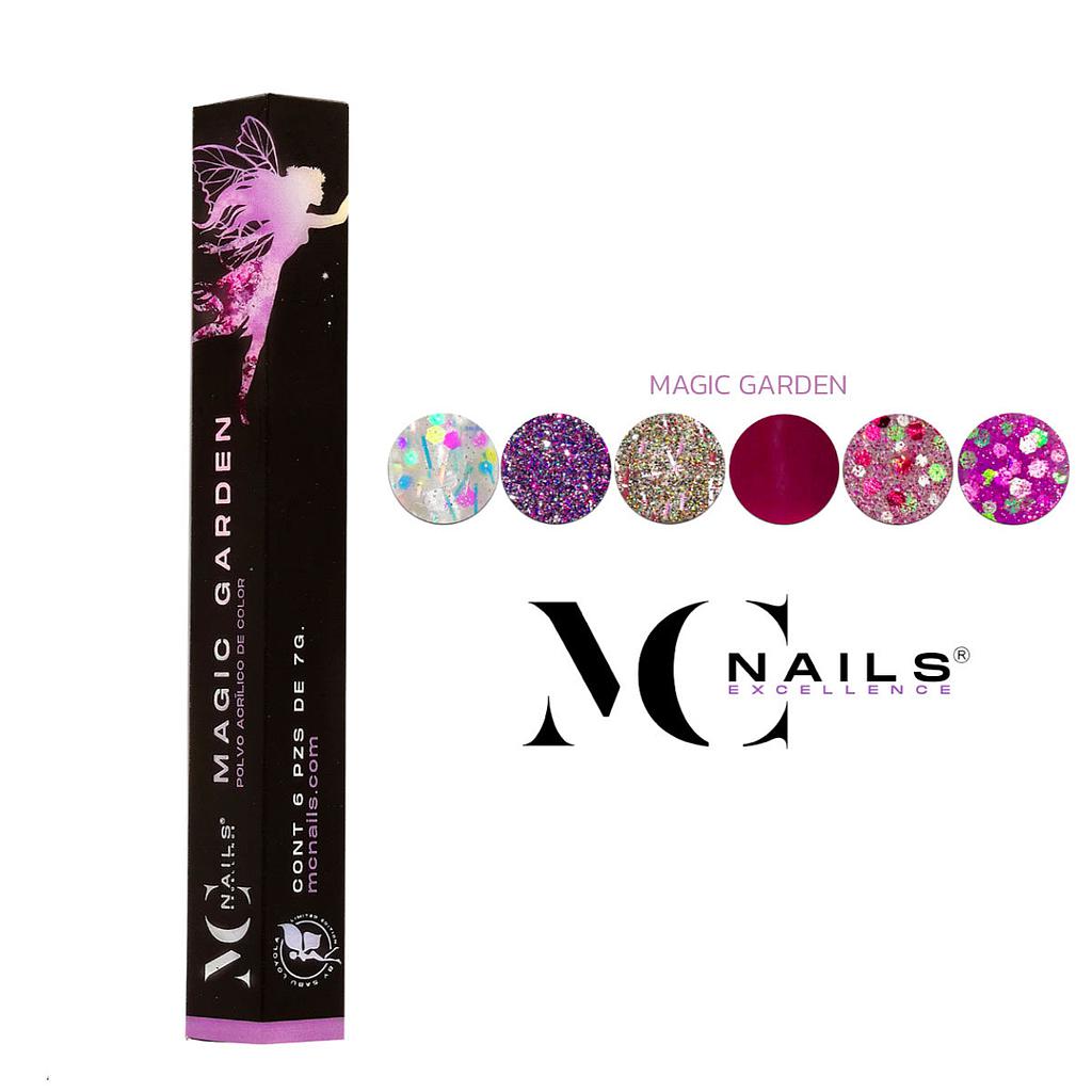 Mcnails- Acrilico 6 pzs de 7gr Magic Garden