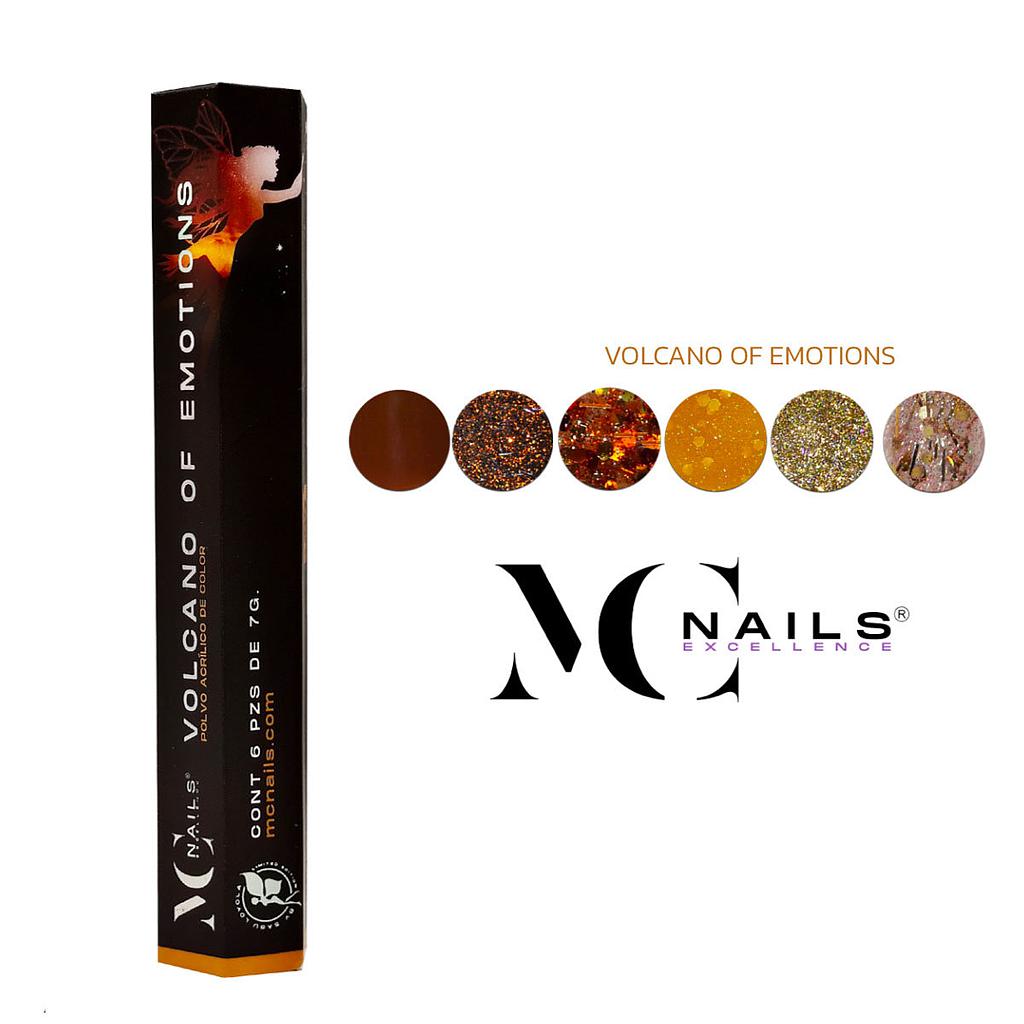 Mcnails- Acrilico 6 pzs de 7gr Volcano of Emotions