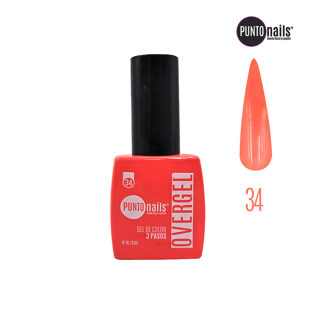 Punto Nails - Overgel 3 Pasos 34 12 ML