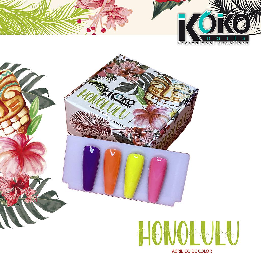 Koko Nails - 4 polvo acrilicos HONOLULU