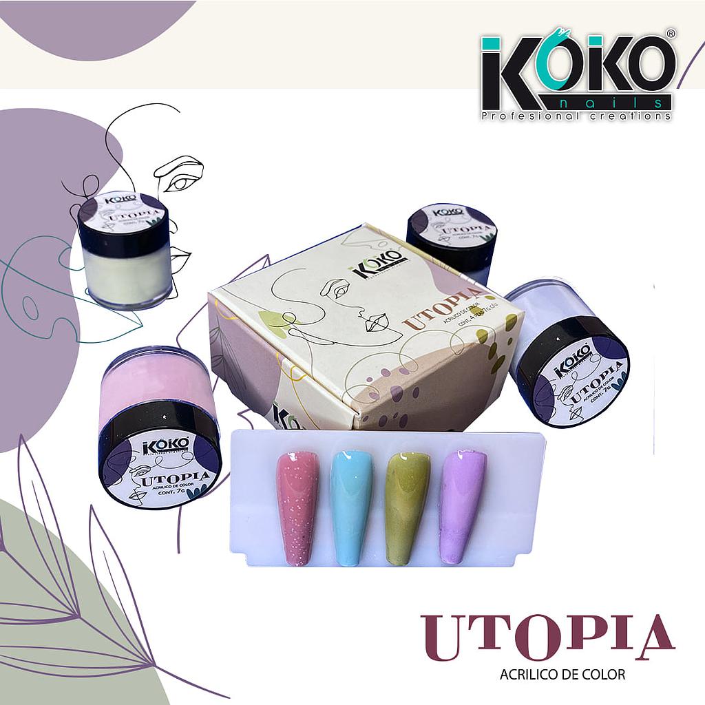 Koko Nails - 4 polvo acrilicos UTOPIA
