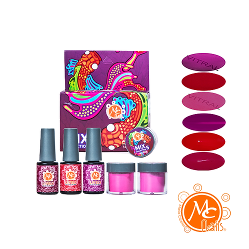 Mcnails- Mix Alebrijes #5 Esmalte &amp; Polvo Acrilico