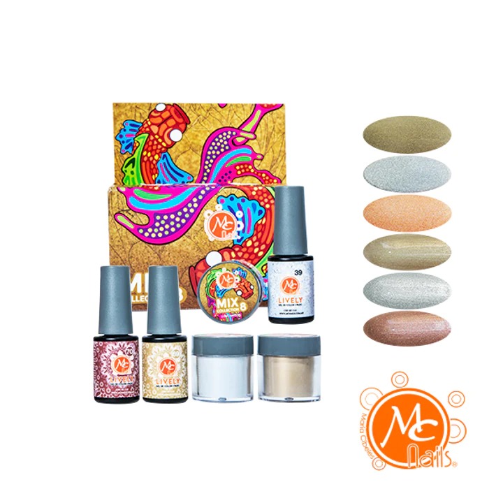 Mcnails- Mix Alebrijes #8 Esmalte &amp; Polvo Acrilico