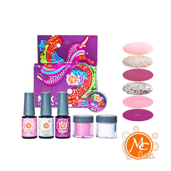 Mcnails- Mix Alebrijes #10 Esmalte &amp; Polvo Acrilico