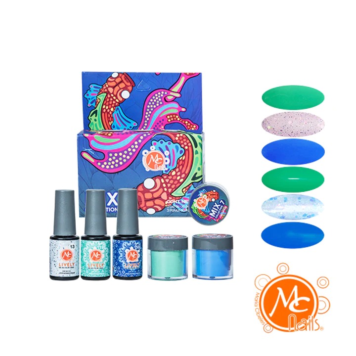 Mcnails- Mix Alebrijes #7 Esmalte &amp; Polvo Acrilico