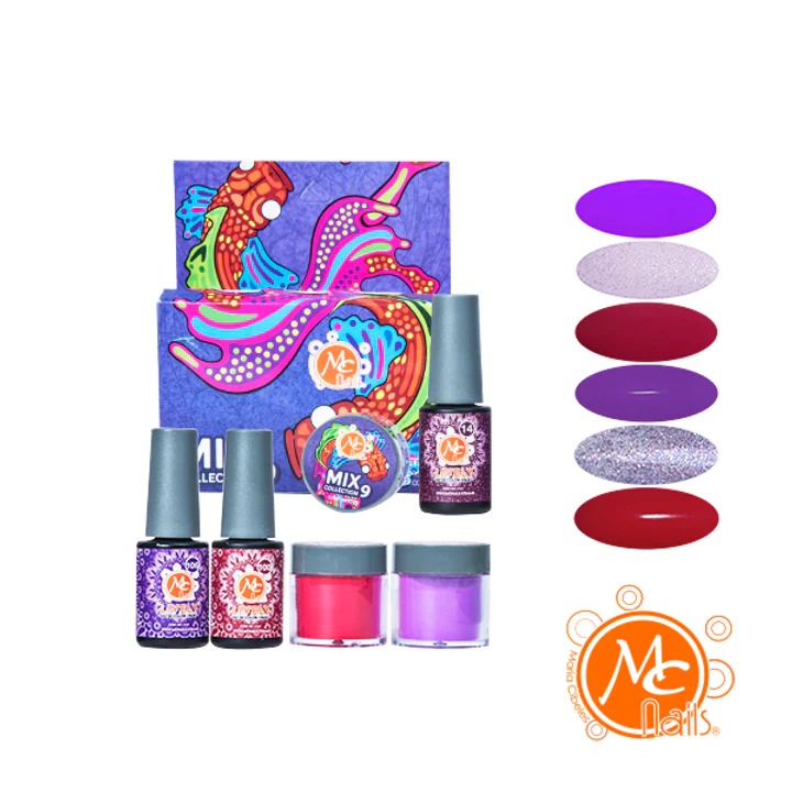 Mcnails- Mix Alebrijes #9 Esmalte &amp; Polvo Acrilico