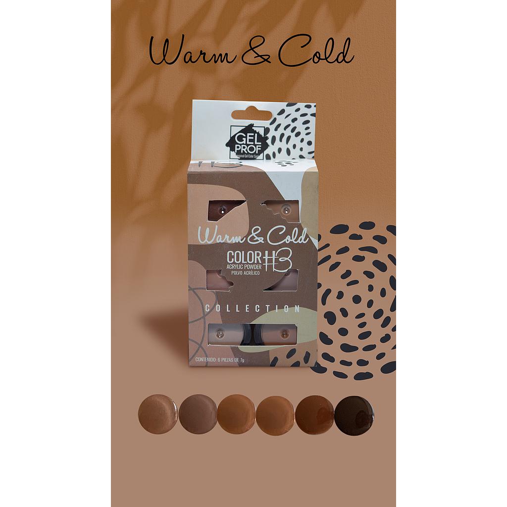 Gel Prof - Polvo Acrilico Warm &amp; Cold Color #3 6 Unidades de 7gr