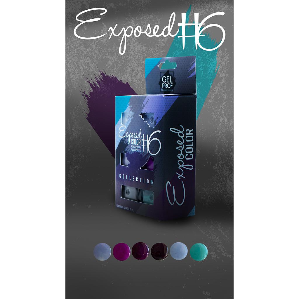 Gel Prof - Polvo Acrilico Exposed Color #6 6 Unidades de 7g