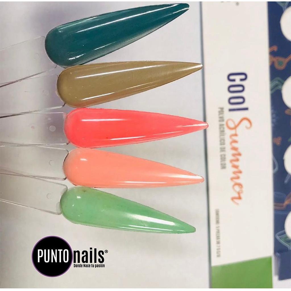 PUNTO NAILS - COOL SUMMER  5 POLVOS ACRICOS (copia)