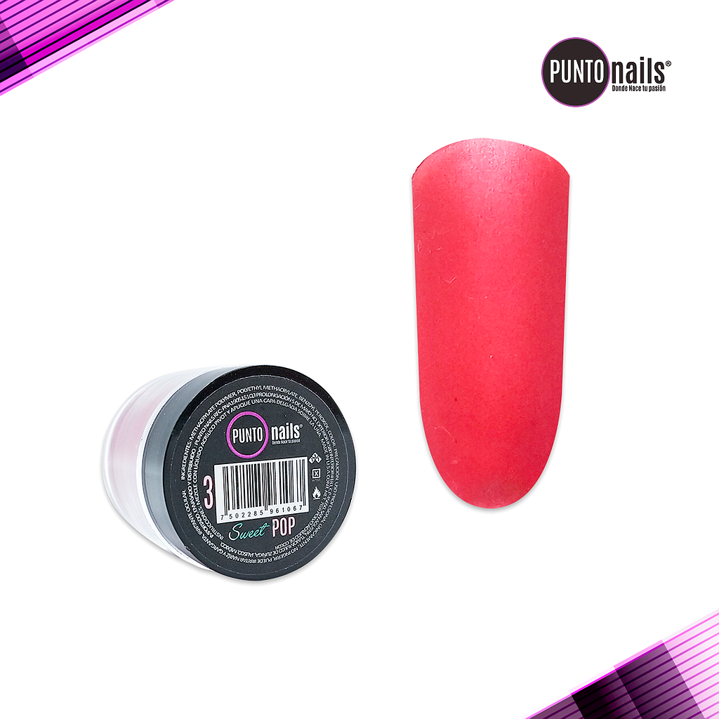 Punto Nails - Polvo Acrilico Sweet Pop #03