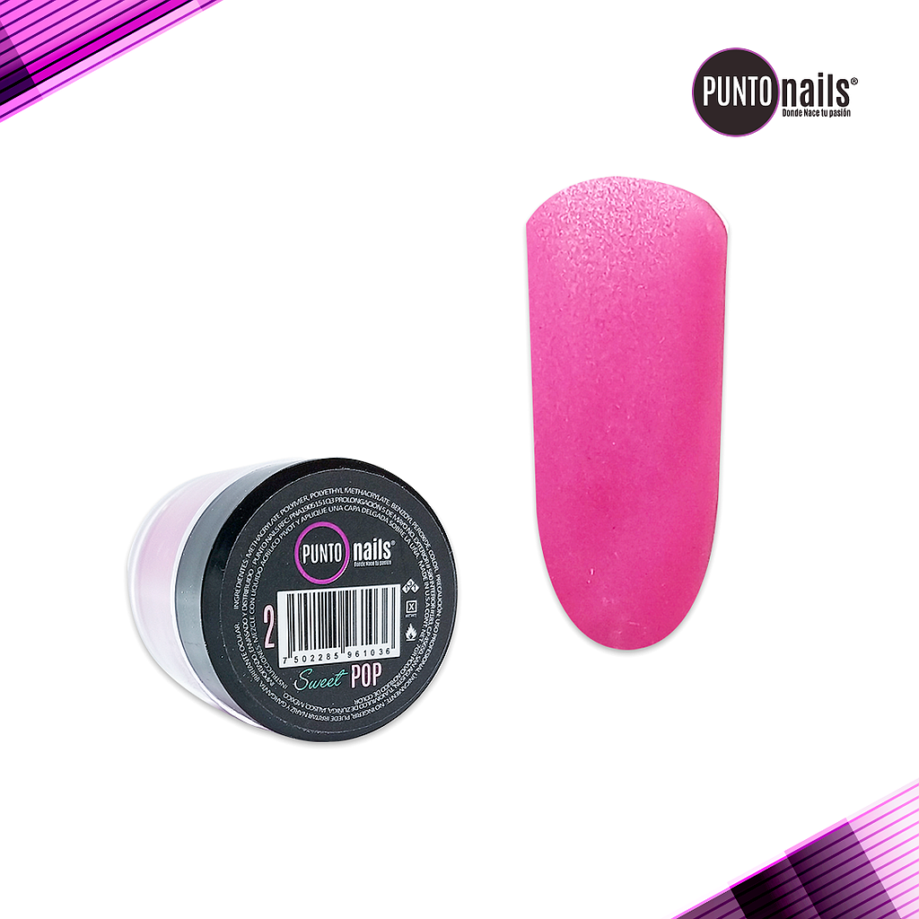 Punto Nails - Polvo Acrilico Sweet Pop #02